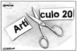 Toma corte: texto blanco, fondo negro