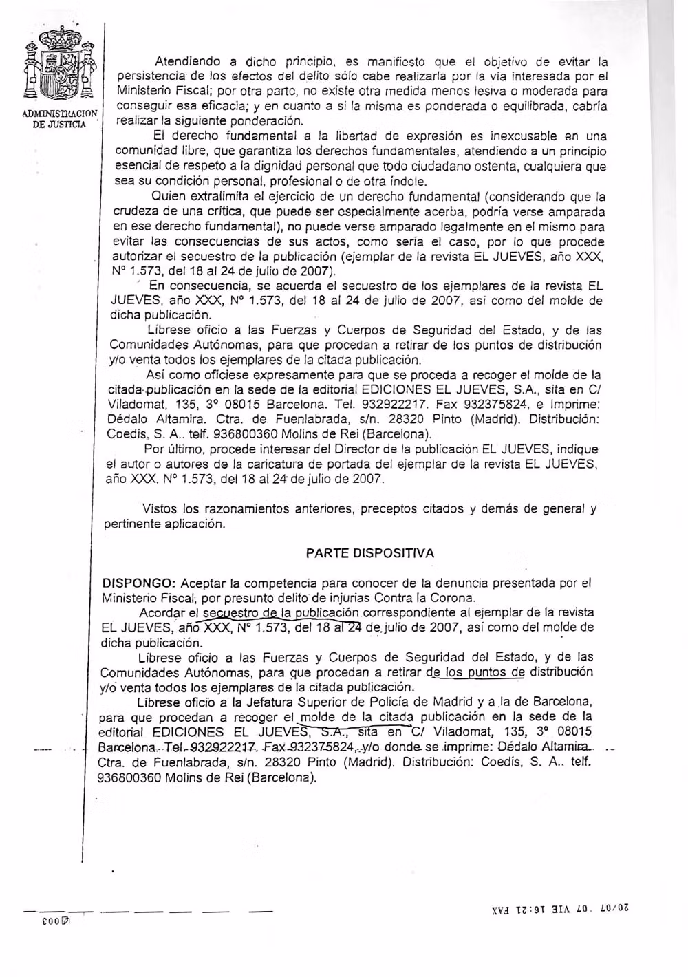 Hace 14 años, secuestro de El Jueves y condena a dos dibujantes por un chiste sobre Felipe y Letizia 3