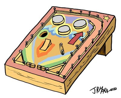 Homemade pinball with clothes pegs, making toys IV