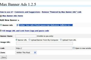 Max Banner Ads 1.2.5 ahora para anuncios en Flash y Javascript