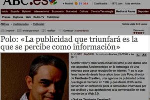 El almendruco, la publicidad como información