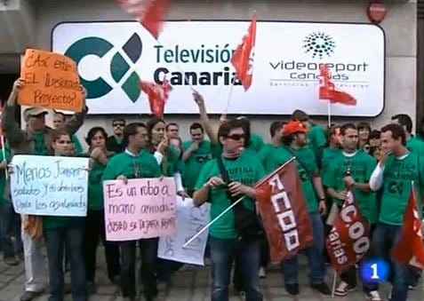 huelga Trabajadores de la Televisión Canaria en huelga 1