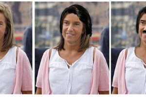 Ana Mato con dos copas de vino