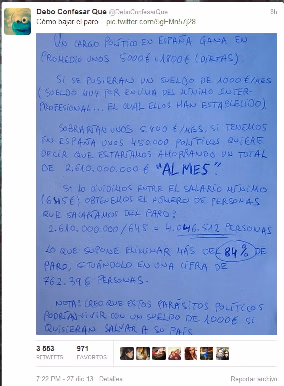 Tonter y los bancos de besugos. El bulo de los 400.000 (y pico) politicos
