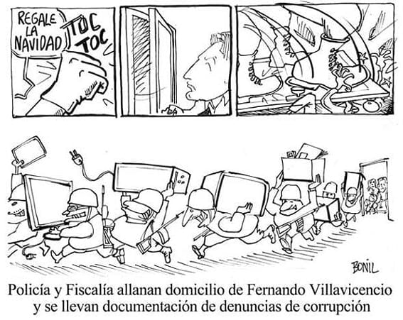 A court declares Supercom's action against cartoonist Bonil and the newspaper El Universo null and void