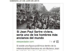Si Sartre tuviera dos ruedas sería una bicicleta muy vieja