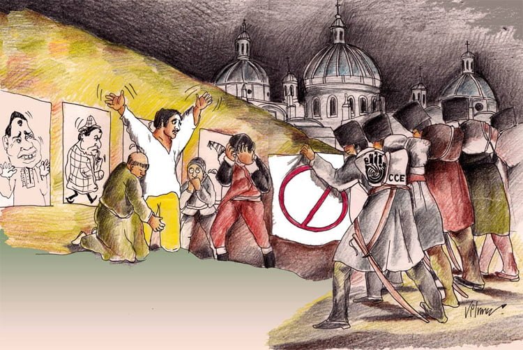 Vilma Vargas, Vilmatraca's exhibition of cartoons was cut down for "opposition to the regime"