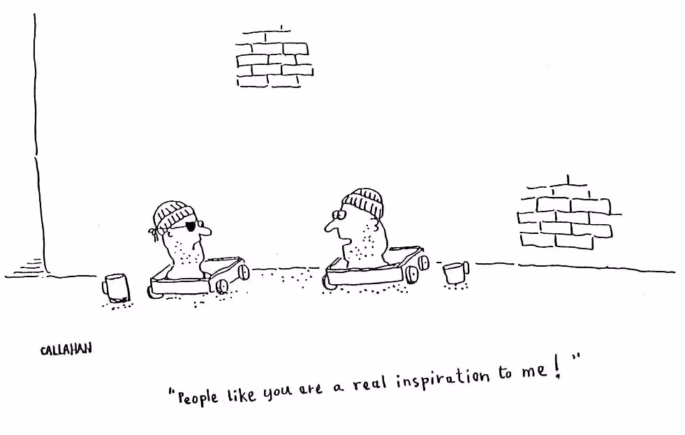 John Callahan inspiration cartoon