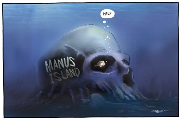 Eaten Fish, a cartoonist in the hell of Manus