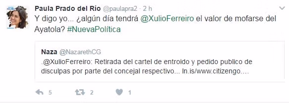 Imputan a un concejal de A Coruña por un cartel con el dibujo de un personaje disfrazado de papa 1