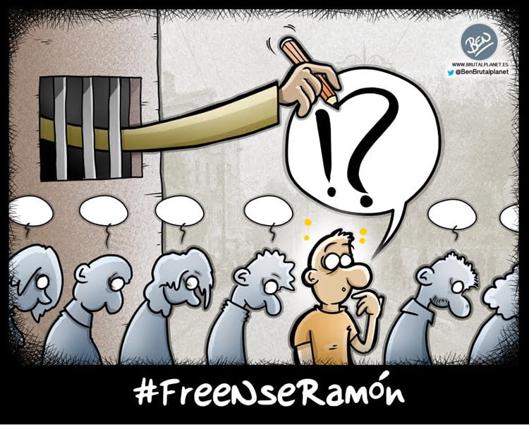 Artistas dibujan para pedir la liberación de Ramón Esono #FreeNseRamón