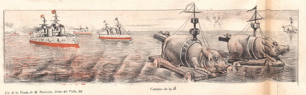 La guerra hispano-estadounidense en viñetas