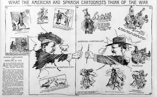 Der Spanisch-Amerikanische Krieg von 1898 in cartoons