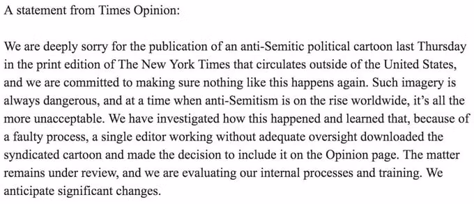 The New York Times se disculpa y retira una viñeta sobre Trump y Netanyahu 6
