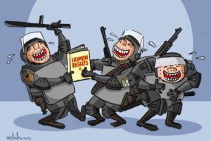 Sindicato policial pide la retirada de una viñeta de una exposición sobre derechos humanos