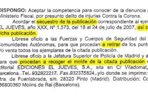 Hace 14 años, secuestro de El Jueves y condena a dos dibujantes por un chiste sobre Felipe y Letizia