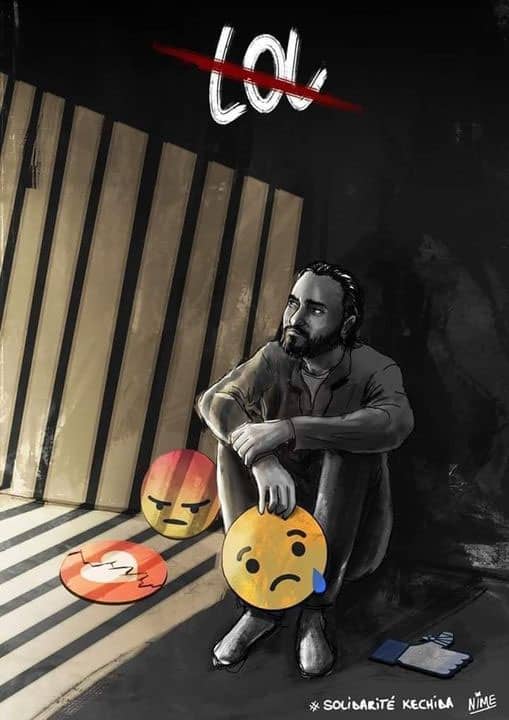 Walid Kechida, three years in prison for publishing memes satirizing the state and religion