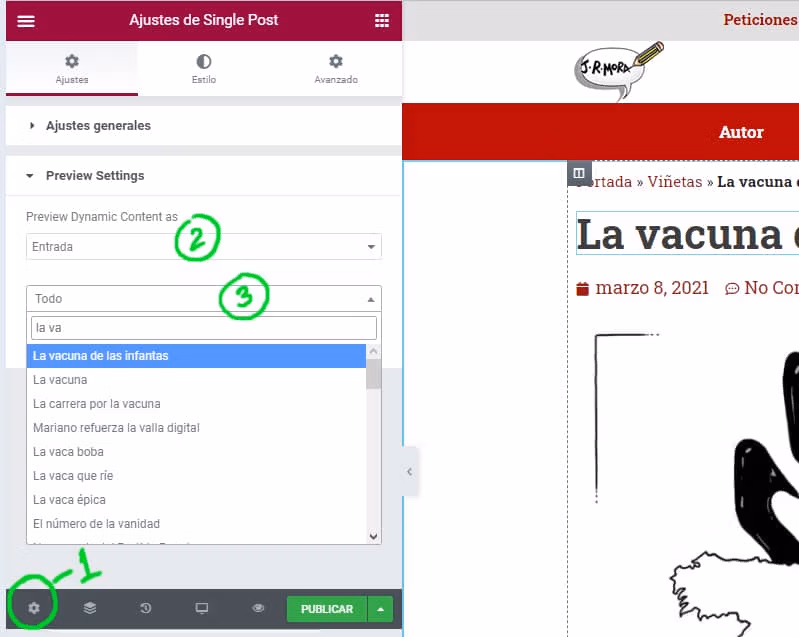 Cómo crear una plantilla para todos los post de WordPress con Elementor PRO 10