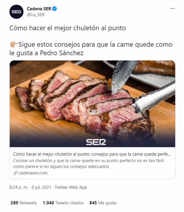 Sobredosis de vergüenza ajena. El chuletón. Sobredosis de vergüenza ajena. El chuletón.