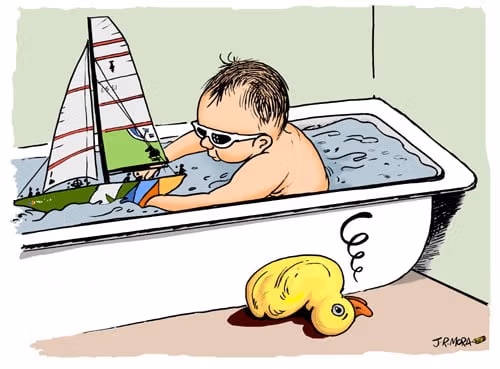 Humor gráfico en la copa América de vela 1