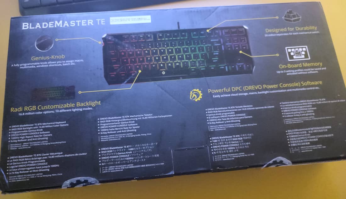 Drevo Blademaster TE, volviendo al teclado mecánico