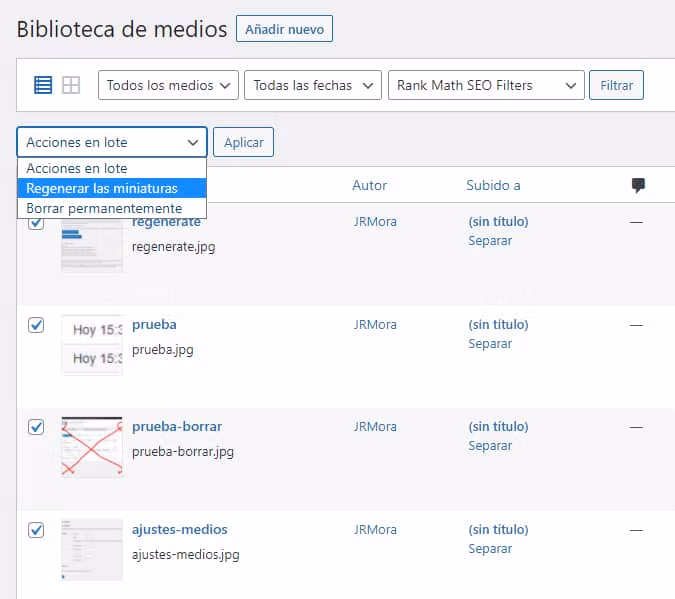 Cómo deshabilitar los distintos tamaños de imágenes creadas automáticamente por WordPress 5