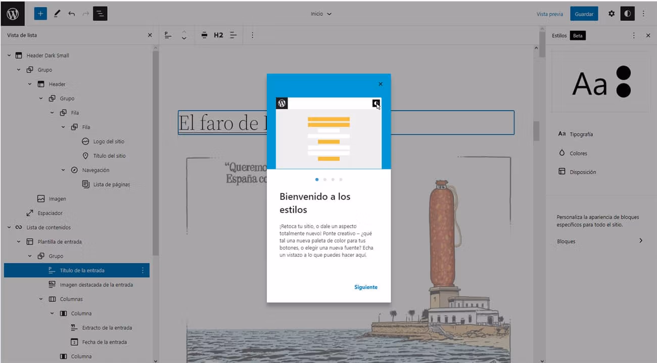 Probando WordPress 5.9 5