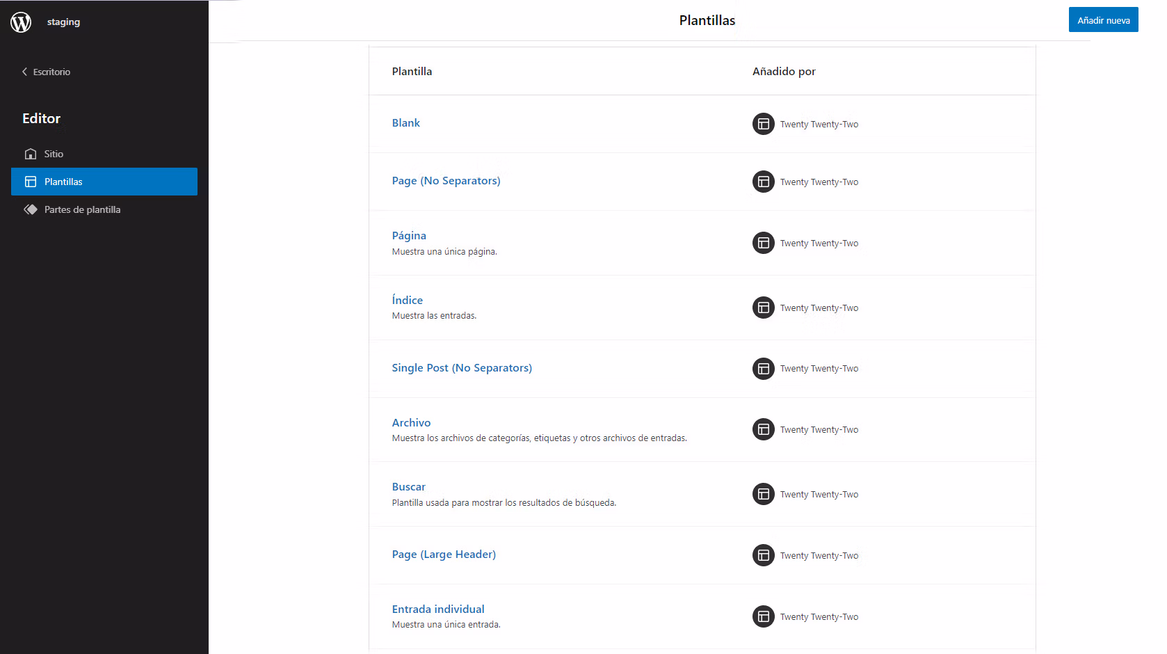 Probando WordPress 5.9 7