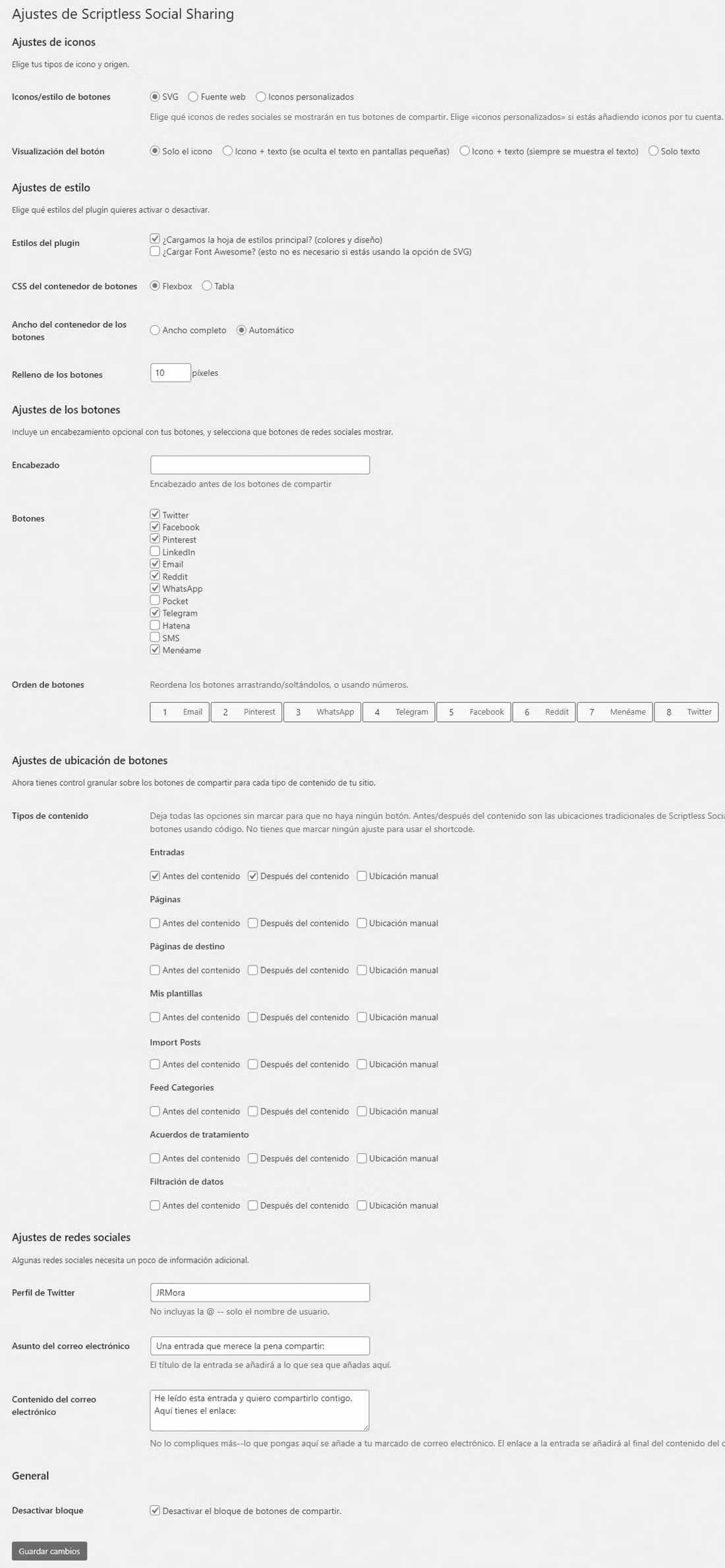 Scriptless Social Sharing, il plugin leggero per i pulsanti di condivisione sociale 5
