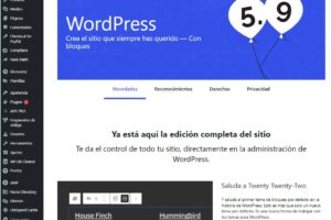 Probando WordPress 5.9