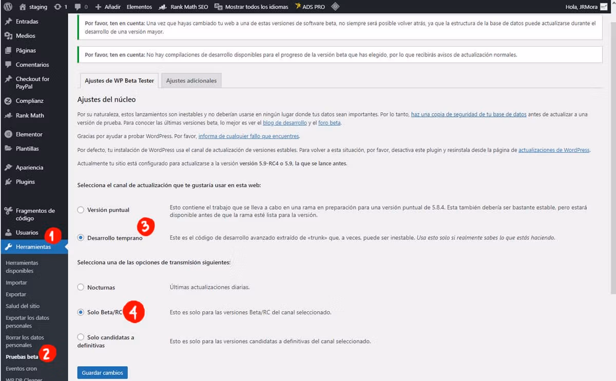Probando WordPress 5.9 1
