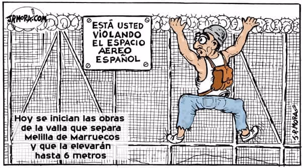 Comienzan las obras de para elevar 6 metros la valla de Melilla