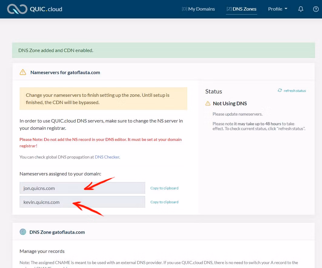 Konfigurace QUIC.cloud CDN na LiteSpeed 13
