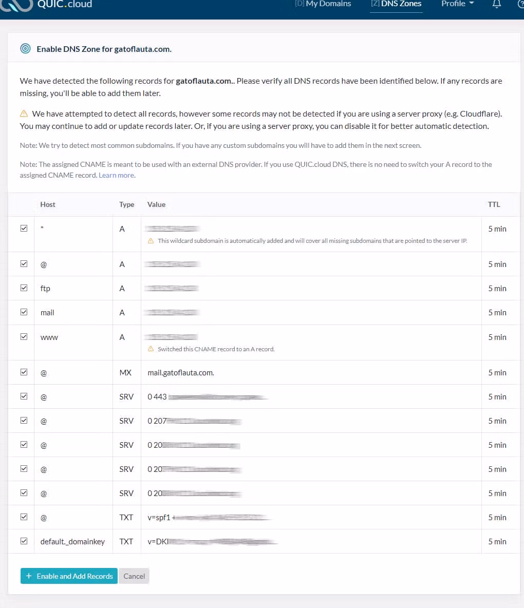 Konfigurace QUIC.cloud CDN na LiteSpeed 12