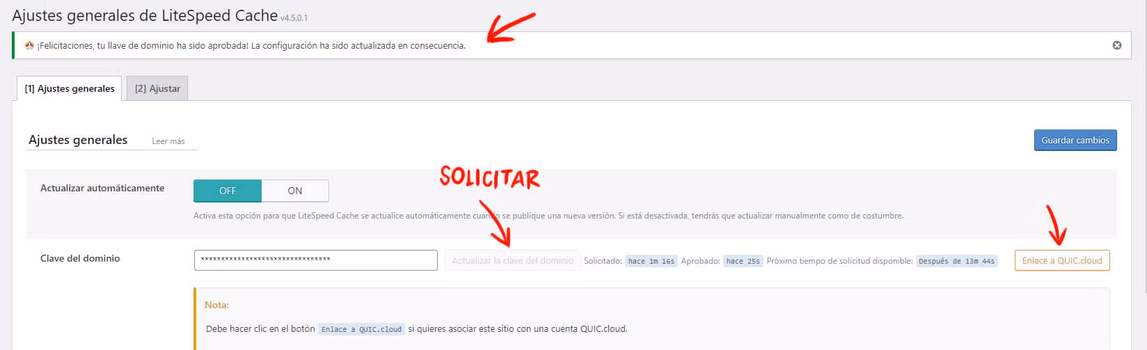 Configurar y activar QUIC.cloud CDN en LiteSpeed Configurar y activar QUIC.cloud CDN en LiteSpeed