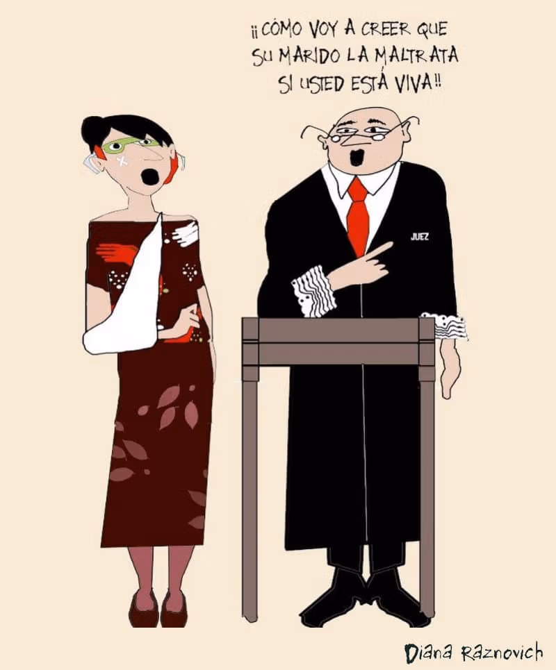 Retiran una viñeta de una exposición de Diana Raznovich tras las quejas de los jueces Retiran una viñeta de una exposición de Diana Raznovich tras las quejas de los jueces