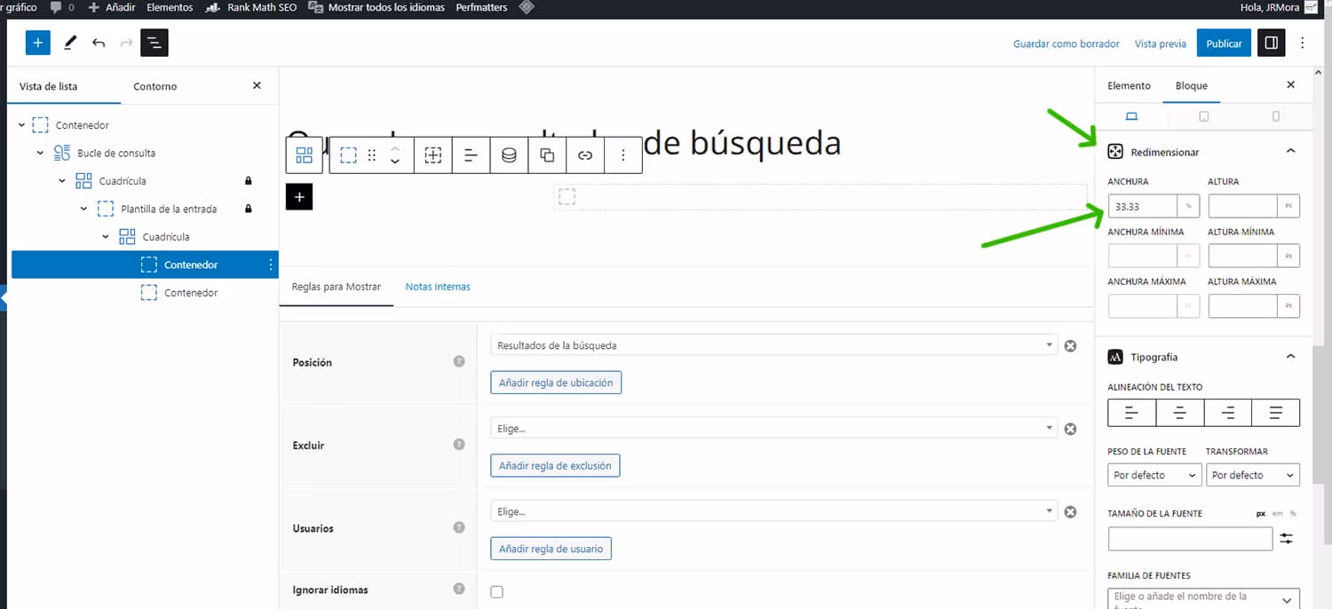 Tilpas WordPress' søgeresultatside med GeneratePress og GenerateBlocks 12
