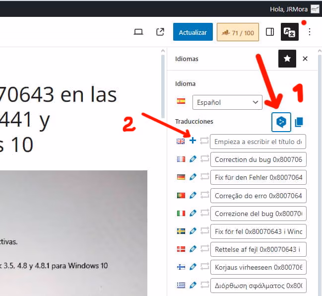 Polylang 3.6 Pro añade la opción de traducción automática usando la API de DeepL 4