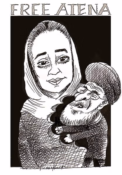 Atena Farghadani viene nuovamente incarcerata, questa volta per aver incollato uno dei suoi disegni su un muro 5