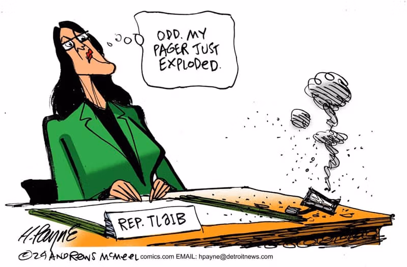 Henry Payne-t a Rashida Tlaib kongresszusi képviselőnőről készült rasszista karikatúráért emelték ki