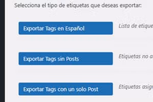 Función para exportar la lista de etiquetas usadas en WordPress Función para exportar la lista de etiquetas usadas en WordPress