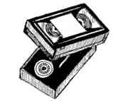 Dibujo de dos cintas de vídeo VHS 