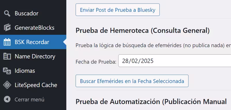 BSK Recordar, un plugin para automatizar la publicación de efemérides o tus post antiguos en Bluesky