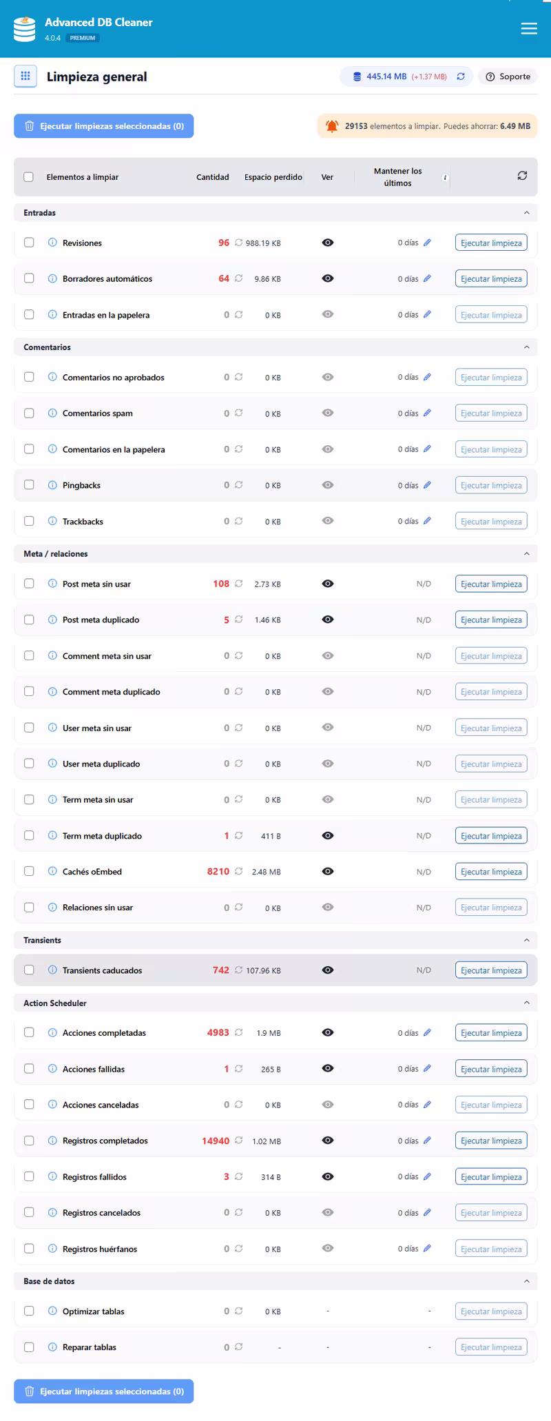 Advanced Database Cleaner Premium 4.0, עדכון חזק 2