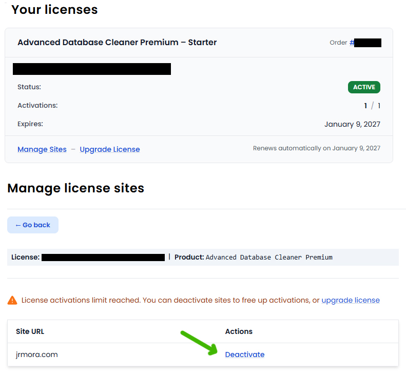 Advanced Database Cleaner Premium 4.0, עדכון חזק 6