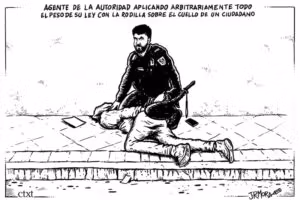 España, blanco sobre negro