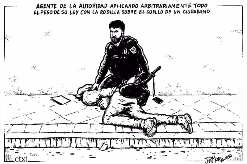 España, blanco sobre negro