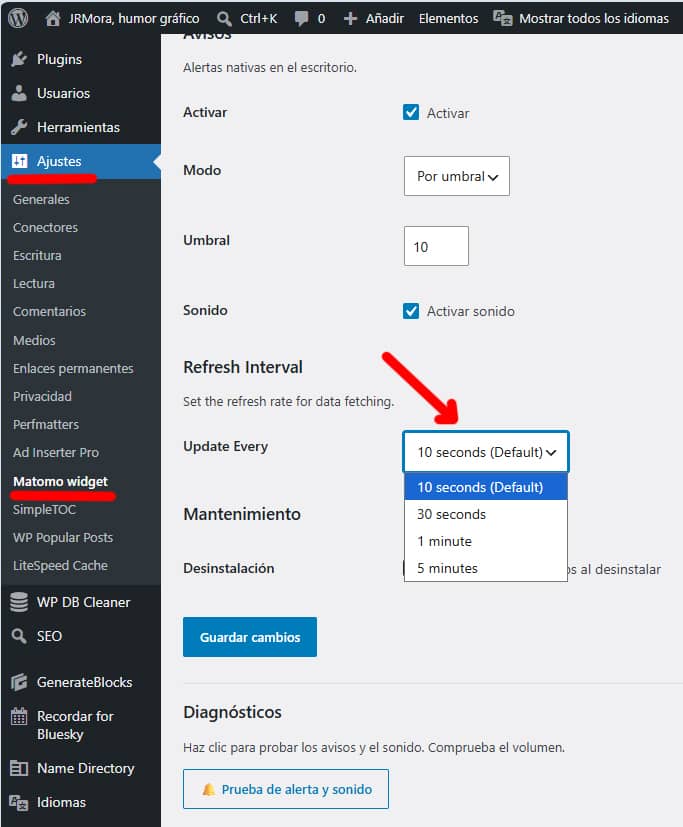 Actualización de plugins 1