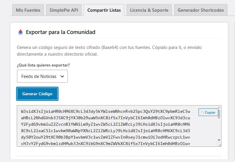 Generando texto Base64 para exporta