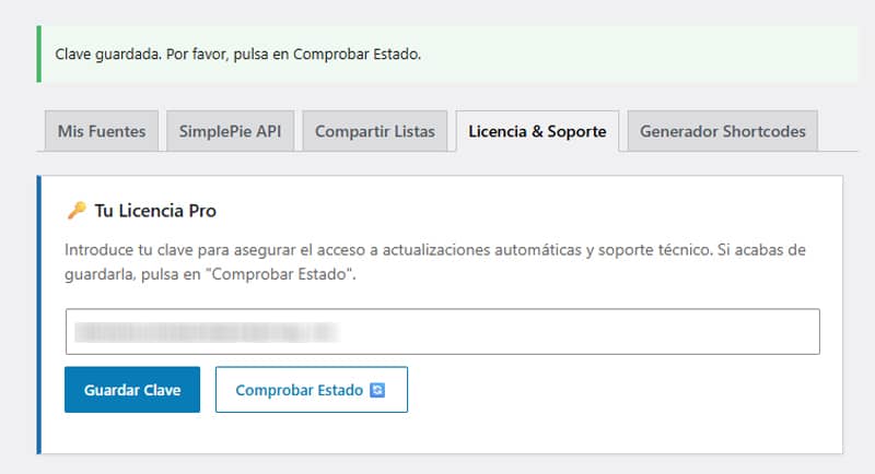 Clave guardada